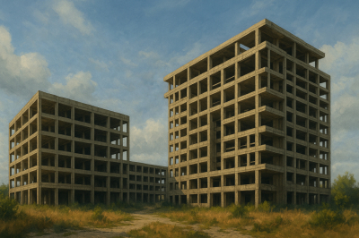 Два крупных объекта в Шымкенте превратились в долгострой