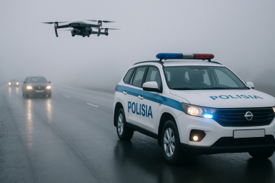 Полиция Атырауской области выявила более 600 нарушений ПДД с помощью дрона