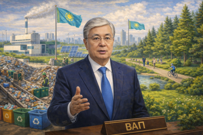 Токаев поручил ускорить переработку отходов и создать экопарки вокруг мегаполисов